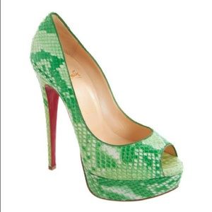 Christian Louboutin Python Lady Peep 37